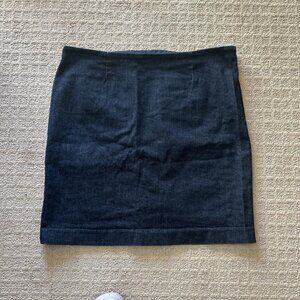 J Jill Womens Size 16 Petite Jean Skirt Dark Wash Stretch Side Zip Office Y2K